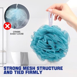 OKAKA Loofah Bath Sponge Shower Loofah Shower Puff Soft Assorted Color Big 4 Pack