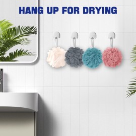 OKAKA Loofah Bath Sponge Shower Loofah Shower Puff Soft Assorted Color Big 4 Pack