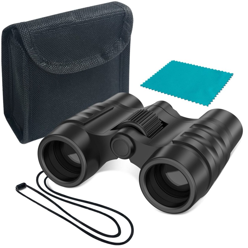 ESSENSON Binoculars for Kids Toys Gifts for Age 3-12 Years Old Boys Girls Kids Telescope Outdoor Toys for Sports and Outside Play Hiking, Bird Watching, Travel, Camping, Birthday Presents (Black)