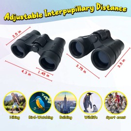 ESSENSON Binoculars for Kids Toys Gifts for Age 3-12 Years Old Boys Girls Kids Telescope Outdoor Toys for Sports and Outside Play Hiking, Bird Watching, Travel, Camping, Birthday Presents (Black)