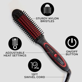FHI Heat Stylus Thermal Styling Brush - Multi-Functional Thermal Brush for Smoothing, Volumizing, Curling, Flipping - Thermal Round Brush w/Tourmaline Ceramic for Frizz-Free, Smooth Hair