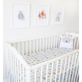 The Booktales Peter Rabbit Nursery Crib Set Handmade Beatrix Potter Fitted Crib Sheet Pillow Case Bedding Set