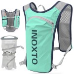 INOXTO Running Hydration Vest Backpack,Lightweight Insulated Pack with 1.5L Water Bladder Bag Daypack for Hiking Trail Running Cycling Race Marathon for Women Men (Light Green)