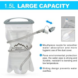 INOXTO Running Hydration Vest Backpack,Lightweight Insulated Pack with 1.5L Water Bladder Bag Daypack for Hiking Trail Running Cycling Race Marathon for Women Men (Light Green)