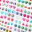 240 Piece Sticker Earrings 3D Gems Girls Earrings Self-Adhesive Glitter Craft Crystal Stickers (Style A)