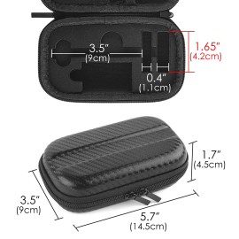 Linkidea Durable Hard Shell Shaving Travel Case, Storage Box for Short/Long Handled Razor Blades & Accessories, Compatible with Merkur, Vikings, WEISHI Double Edge Safety Razors (Black)