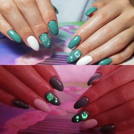 Luminous Nail Art Stickers, Fluorescent Nail Self-Adhesive Decals, Glow in The Dark Nail Art Design, Sun Moon Stars Love Heart Nail Sticker Decoration for Women Girls Manicure 3D Nail Decal(6 Sheets) Luminous Nail Art Stickers, Fluorescent Nail Self-Adhesive Decals, Glow in The Dark Nail Art Design, Sun Moon Stars Love Heart Nail Sticker Decoration for Women Girls Manicure 3D Nail Decal(6 Sheets)