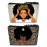 BDAWQUG 2 Pieces Makeup Bag Accessories Pouch Black Queen Afro Melanin Art Travel Toiletry Bag Reusable Cosmetic Organizer for Women Afro Gifts