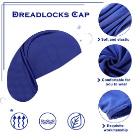 4 Pieces Unisex Dreadlock Cap Long Hair Dreads Head Wrap Sleeping Cap Hair Accessories Sleep Bonnet for Men Women(Black, White, Blue, Gray) 4 Pieces Unisex Dreadlock Cap Long Hair Dreads Head Wrap Sleeping Cap Hair Accessories Sleep Bonnet for Men Women(Black, White, Blue, Gray)