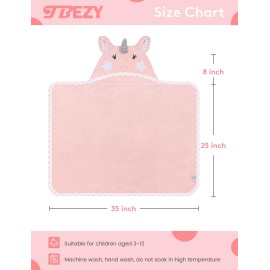 TBEZY Baby Hooded Towel with Unique Animal Design Ultra Soft Thick Cotton Bath Towel for Newborn (Unicorn)