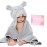 TBEZY Baby Hooded Towel with Unique Animal Design Ultra Soft Thick Cotton Bath Towel for Newborn (Hippo)