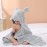 TBEZY Baby Hooded Towel with Unique Animal Design Ultra Soft Thick Cotton Bath Towel for Newborn (Hippo)