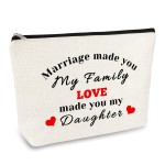 to My Daughter-in-Law Makeup Bag Daughter-in-Law Gift from Mother in Law Daughter In Law Wedding Bride Shower Gift Cosmetic Bag Birthday Gift for Daughter-in-Law Step Daughter Bonus Daughter