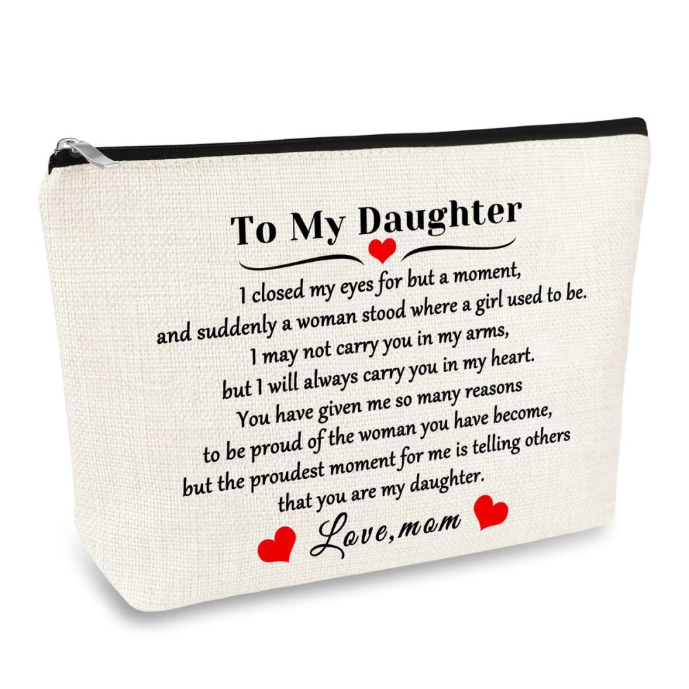 Daughter Gift from Mom to My Daughter Makeup Cosmetic Bag Christmas Birthday Graduation Gift for Daughter Wedding Gift Adult Daughter Gift Travel Toiletry Bag Daughter Bridal Shower Gift Make Up Pouch Daughter Gift from Mom to My Daughter Makeup Cosmetic Bag Christmas Birthday Graduation Gift for Daughter Wedding Gift Adult Daughter Gift Travel Toiletry Bag Daughter Bridal Shower Gift Make Up Pouch