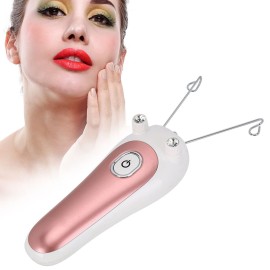 YUYTE Cordless Electric Facial Threading Hair Removal for Women, Ladies Face & Body Epilator, Cotton Thread Included, Pink, Not Water Resistant