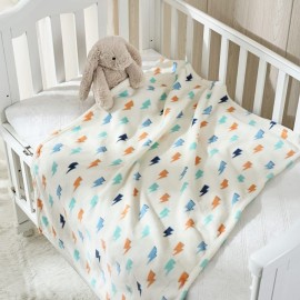CREVENT 30\'\'X40\'\' Soft Breathable Cozy Plush FleeceBaby Boys for Infants Toddlers\' Bedding Crib Cot Stroller, Baby Shower Birthday Newborn\'s Gift - Lightning