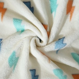 CREVENT 30\'\'X40\'\' Soft Breathable Cozy Plush FleeceBaby Boys for Infants Toddlers\' Bedding Crib Cot Stroller, Baby Shower Birthday Newborn\'s Gift - Lightning
