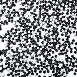 1440Pcs Black Crystal Rhinestones,Glass Flatback Rhinestones Gemstones Mini for Nail Face Makeup Art Crafts Clothes Decoration - (SS8,2.4mm,Black)