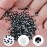 1440Pcs Black Crystal Rhinestones,Glass Flatback Rhinestones Gemstones Mini for Nail Face Makeup Art Crafts Clothes Decoration - (SS8,2.4mm,Black)