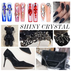 1440Pcs Black Crystal Rhinestones,Glass Flatback Rhinestones Gemstones Mini for Nail Face Makeup Art Crafts Clothes Decoration - (SS8,2.4mm,Black) 1440Pcs Black Crystal Rhinestones,Glass Flatback Rhinestones Gemstones Mini for Nail Face Makeup Art Crafts Clothes Decoration - (SS8,2.4mm,Black)