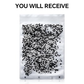 1440Pcs Black Crystal Rhinestones,Glass Flatback Rhinestones Gemstones Mini for Nail Face Makeup Art Crafts Clothes Decoration - (SS8,2.4mm,Black) 1440Pcs Black Crystal Rhinestones,Glass Flatback Rhinestones Gemstones Mini for Nail Face Makeup Art Crafts Clothes Decoration - (SS8,2.4mm,Black)