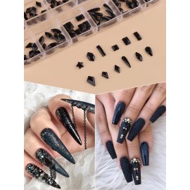 3120Pcs Black Nail Charms EBANKU 3D Black Nail Rhinestones Crystal Jewels Diamond Gems for Nail Decorations with Wax Pen Tweezers 3120Pcs Black Nail Charms EBANKU 3D Black Nail Rhinestones Crystal Jewels Diamond Gems for Nail Decorations with Wax Pen Tweezers