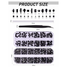 3120Pcs Black Nail Charms EBANKU 3D Black Nail Rhinestones Crystal Jewels Diamond Gems for Nail Decorations with Wax Pen Tweezers 3120Pcs Black Nail Charms EBANKU 3D Black Nail Rhinestones Crystal Jewels Diamond Gems for Nail Decorations with Wax Pen Tweezers