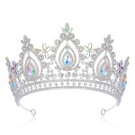 SWEETV Queen Crown for Women,Wedding Tiara for Bride,Princess Tiara,Quinceanera Pageant Crown Diadem,Crystal Headpiece for Birthday Prom,Ryan