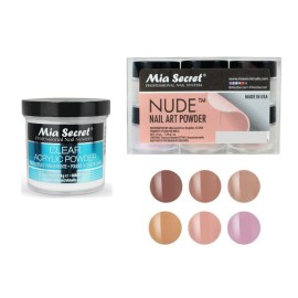 Mia Secret Nail Powder Nude Collection & 4 oz Clear Acrylic Powder