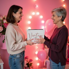 JIUWEIHU Women\'s 40th birthday gift, 1983 women\'s birthday gift, 40th birthday decoration gift - for friends, sisters, sisters, colleagues, girlfriends, bosses 40th birthday gift creativity - retro