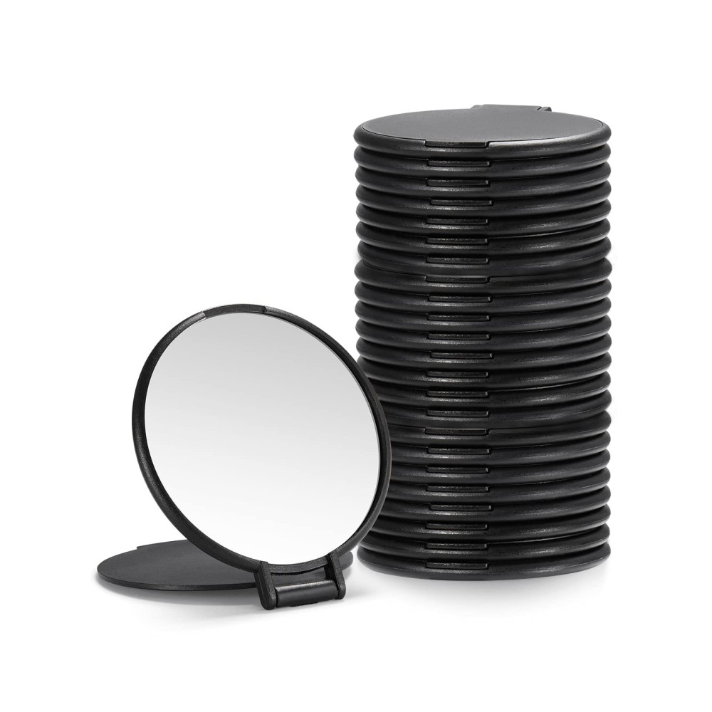 Getinbulk Compact Mirror Bulk, Round Makeup Mirror for Purse, Set of 24 (Black) Getinbulk Compact Mirror Bulk, Round Makeup Mirror for Purse, Set of 24 (Black)
