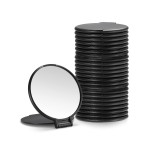 Getinbulk Compact Mirror Bulk, Round Makeup Mirror for Purse, Set of 24 (Black)