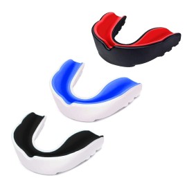 3 Pack Kids Youth Mouth Guard Football Sports Brac..