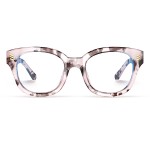 VISOONE Spring Hinge Medium Round TR90 Blue Light Blocking Glasses with Anti Eye Strain and Computer Glare for Women Man BELLAMY
