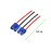 ZHOFONET 5 Pairs EC3 Male Female Banana Connector with 14AWG Silicone Wire 10cm RC Hobby Lipo Battery(Pack of 5)