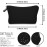Deanfun Makeup Case Small, Cosmetic Zipper Bag Waterproof for Purse Mini, Women Cute Traveling Accessories Pouch for Ladies Thanksgiving Christmas Gifts(Solid Black D2-51705)