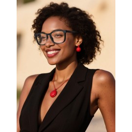 VISOONE Blue Light Blocking Glasses Square with Anti Computer Glare for Gaming Women and Men MONTANA