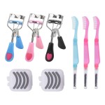 14 Pc Eyelash Set, 3 in 1 Eyelash Curler with Comb & Brush, Refill Pads & Applicator Tool