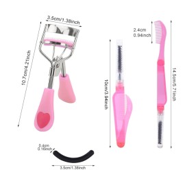 14 Pc Eyelash Set, 3 in 1 Eyelash Curler with Comb & Brush, Refill Pads & Applicator Tool