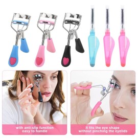 14 Pc Eyelash Set, 3 in 1 Eyelash Curler with Comb & Brush, Refill Pads & Applicator Tool