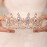 JWICOS Crystal Tiara for Women Rhinestone Bridal Wedding Full Round Tiara Hair Accessories for Brides Princess Tiara Crown Headband for Birthday Party Halloween Costume Prom (AB Rhinestone)