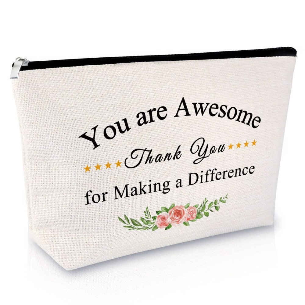 Thank You Gift for Women Makeup Bag Appreciation Gift for Employee Mentor Cosmetic Bag Boss Lady Gift Nurse Gift Thanksgiving Gift for Teacher Birthday Retirement Gift for Her Travel Cosmetic Pouch Thank You Gift for Women Makeup Bag Appreciation Gift for Employee Mentor Cosmetic Bag Boss Lady Gift Nurse Gift Thanksgiving Gift for Teacher Birthday Retirement Gift for Her Travel Cosmetic Pouch