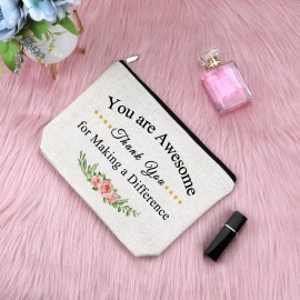 Thank You Gift for Women Makeup Bag Appreciation Gift for Employee Mentor Cosmetic Bag Boss Lady Gift Nurse Gift Thanksgiving Gift for Teacher Birthday Retirement Gift for Her Travel Cosmetic Pouch Thank You Gift for Women Makeup Bag Appreciation Gift for Employee Mentor Cosmetic Bag Boss Lady Gift Nurse Gift Thanksgiving Gift for Teacher Birthday Retirement Gift for Her Travel Cosmetic Pouch
