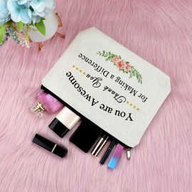 Thank You Gift for Women Makeup Bag Appreciation Gift for Employee Mentor Cosmetic Bag Boss Lady Gift Nurse Gift Thanksgiving Gift for Teacher Birthday Retirement Gift for Her Travel Cosmetic Pouch Thank You Gift for Women Makeup Bag Appreciation Gift for Employee Mentor Cosmetic Bag Boss Lady Gift Nurse Gift Thanksgiving Gift for Teacher Birthday Retirement Gift for Her Travel Cosmetic Pouch