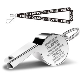 Whistles With Lanyard, Coach Whistle, Football Gifts, Soccer Hockey Basketball Volleyball Baseball Coach Gifts for Men Women Teacher, Thank You Cheer Coach Gift - Coach Who Believed In Them First