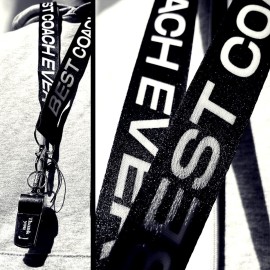 QIBAJIU Whistles with Lanyard, Coach Whistle, Basketball Gifts, Coach Gifts for Men Women, Thank You Cheer Coach Gift Best Coach Ever - Teacher Whistle Coach Gifts