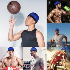 Molain 6Pcs Wave Cap for Men Silky Durags Elastic Band Caps 360 540 720 Waves Soft Breathable Satin Durag Unisex Adults Kids Skullies Beanies Hats Shower, 9.45  7.01  0.2 inches/24  17.8  0.5 cm