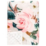 DILIMI Baby Blanket, Soft Warm Baby Blanket for Girl and Boy, Toddler Baby Newborn Plush Dot Security Blanket for Nursery Stroller Infant Crib Blanket Unisex (4030 in), Pink Flower