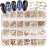EBANKU 2 Boxes Zodiac Nail Charm, 3D Gold Twelve Constellation Charms for Nail Art, Alloy Nail Sequins Aquarius Nail Charms for Nail Art Decoration