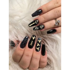 EBANKU 2 Boxes Zodiac Nail Charm, 3D Gold Twelve Constellation Charms for Nail Art, Alloy Nail Sequins Aquarius Nail Charms for Nail Art Decoration EBANKU 2 Boxes Zodiac Nail Charm, 3D Gold Twelve Constellation Charms for Nail Art, Alloy Nail Sequins Aquarius Nail Charms for Nail Art Decoration
